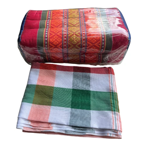 Juego de almohada tradicional tailandesa hecha a mano Pha Kao Ma recuerdo de yoga vintage Foto 2 de 4