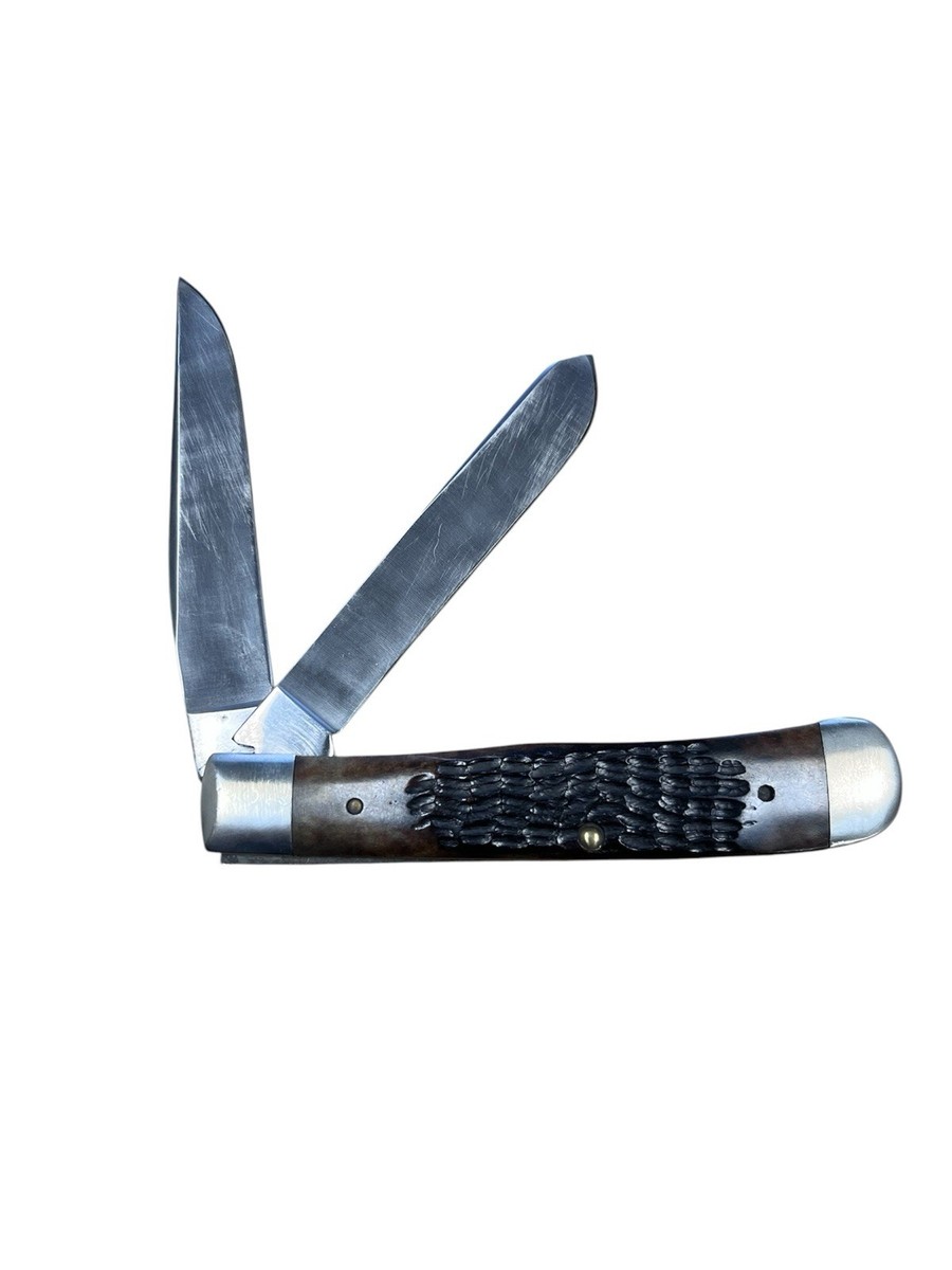 CASE XX USA 6254 SSP Trapper Pocket Knife 1981 Razor Edge Jigged