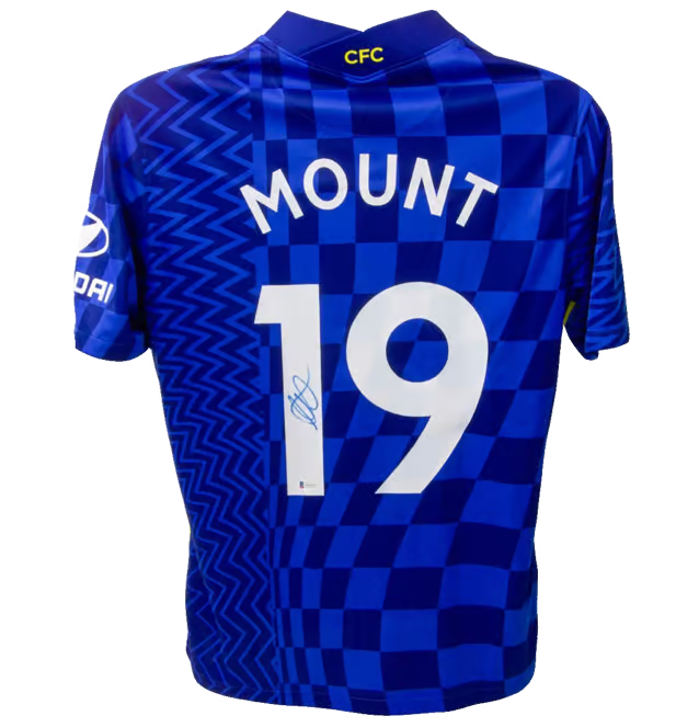Mason Mount Signed Chelsea FC Home Soccer Jersey #19 with Beckett