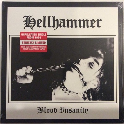 Hellhammer   Blood Insanity 7'', 45 RPM, Single, Limited Edition, White NEU! OVP!