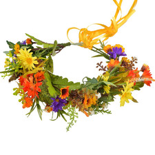 Floral Crown Flower Garland Headband Hair Wreath Floral Headpiece Halo Boho with