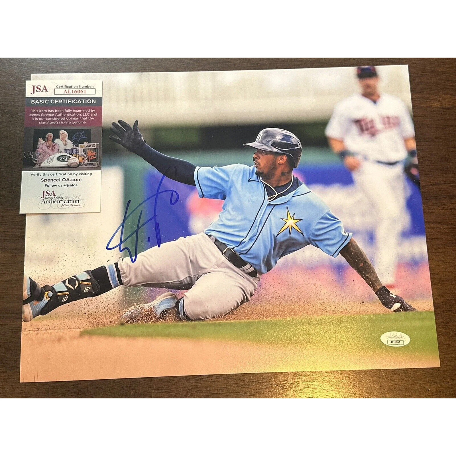 Wander Franco Autographed Signed Tampa Bay Rays 11x14 Photo JSA COA 