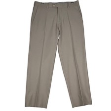 Peter Millar Crown Sport Pants 32x30 Khaki Flat Front Golf Hemmed 27 Inseam