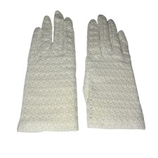 Vintage Dainty White Lace Gloves