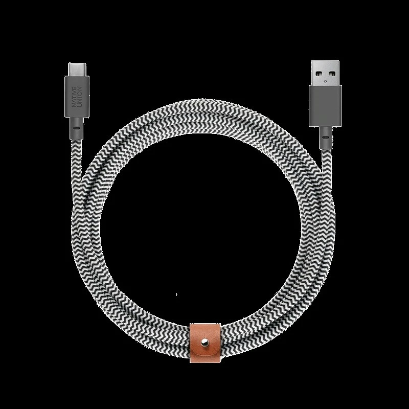 Native Union XL- 10' USB"A' to USB 'C' Charging Cable (Ultra Strength) - Zebra - Image 2 of 4