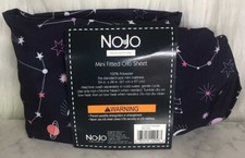 NoJo Fitted Mini Crib Sheet Space Constellation Stars