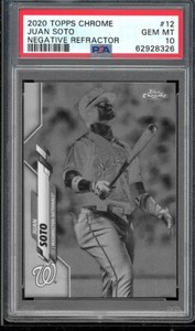 2020 Topps Chrome Negative Refractor JUAN SOTO #12 PSA 10