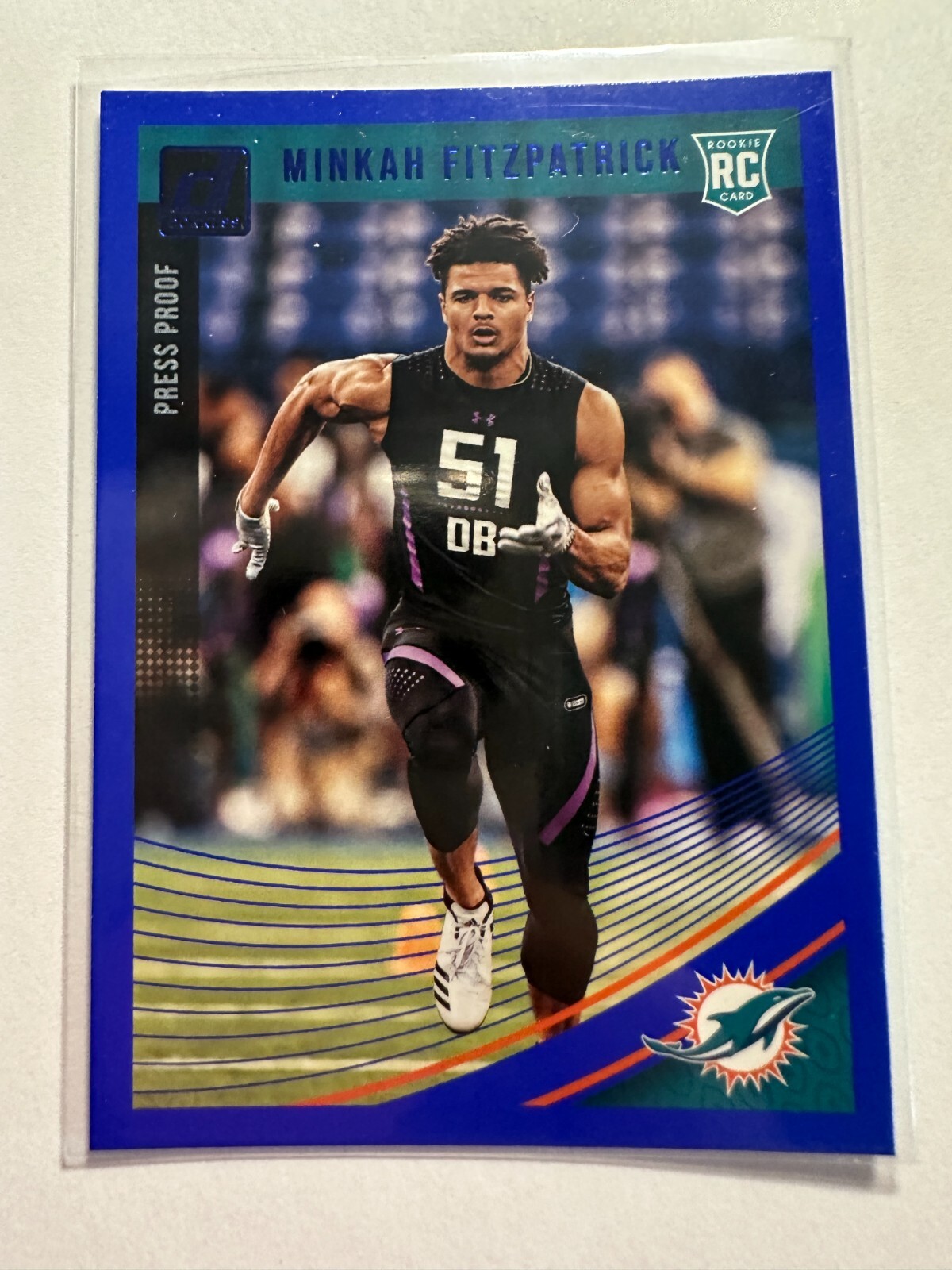 K20,618 - 2018 Donruss Press Proof Blue #353 Minkah Fitzpatrick