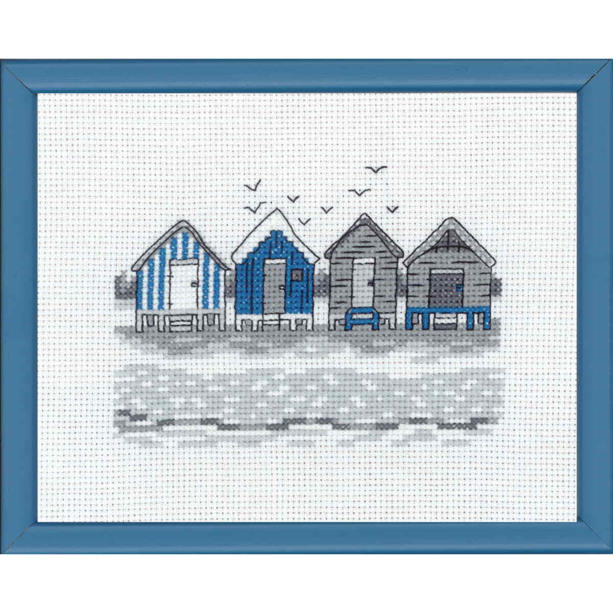Permin counted cross stitch kit ""Beachhouse"", 14x18cm, DIY, 13-9118