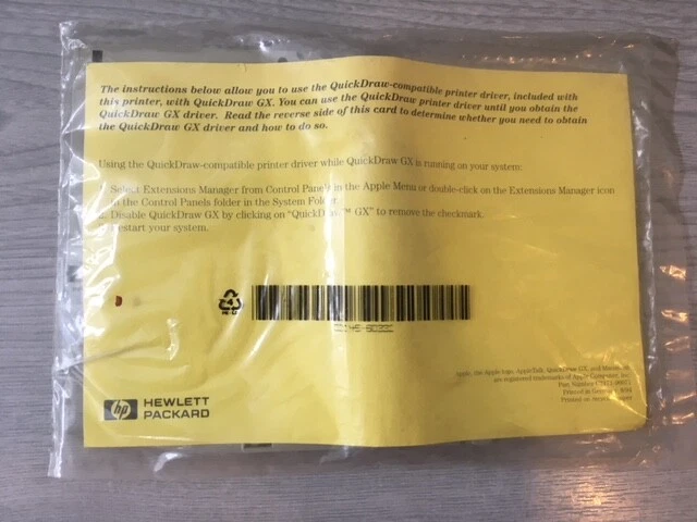 HP Printer 800 Series Printer 1996 Software Macintosh Install 3.5" Floppy Discs  - Image 2 of 2