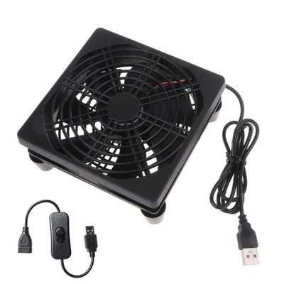 USB Router Cooling Fan DIY PC Cooler Box Wireless Quiet DC 5V USB Powerd