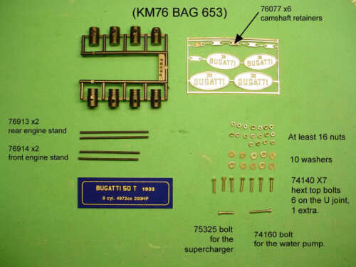 POCHER KM76 1/8 BUGATTI ENGINE ASSEMBLY & EXTRA DETAILING CD or DOWNLOAD - Picture 2 of 12