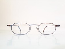 Coconuts Eyeglasses silver blue polygonal men women metal vintage 90s NOS