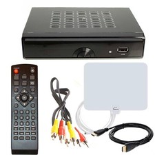 HDTV Digital Converter Box with Flat Digital Indoor TV Antenna Hdmi 40 Mile kit