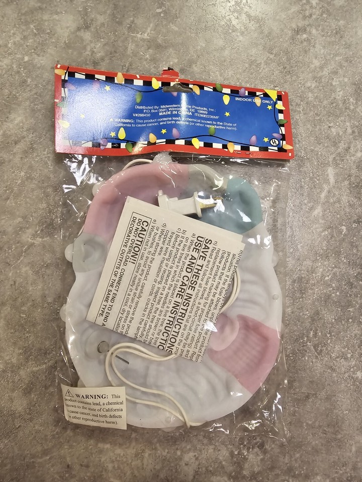 Vintage Light Up Hanging Santa Head Window Christmas Decoration 8” eBay