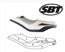 Custom Seadoo GTI 2009-2011 SE RENTAL WAKE 155 130 Read!!  Seat Cover Blacktip  