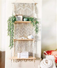SnugLife Macrame Wall Hanging Shelf - 3 Tier Shelves with 3 