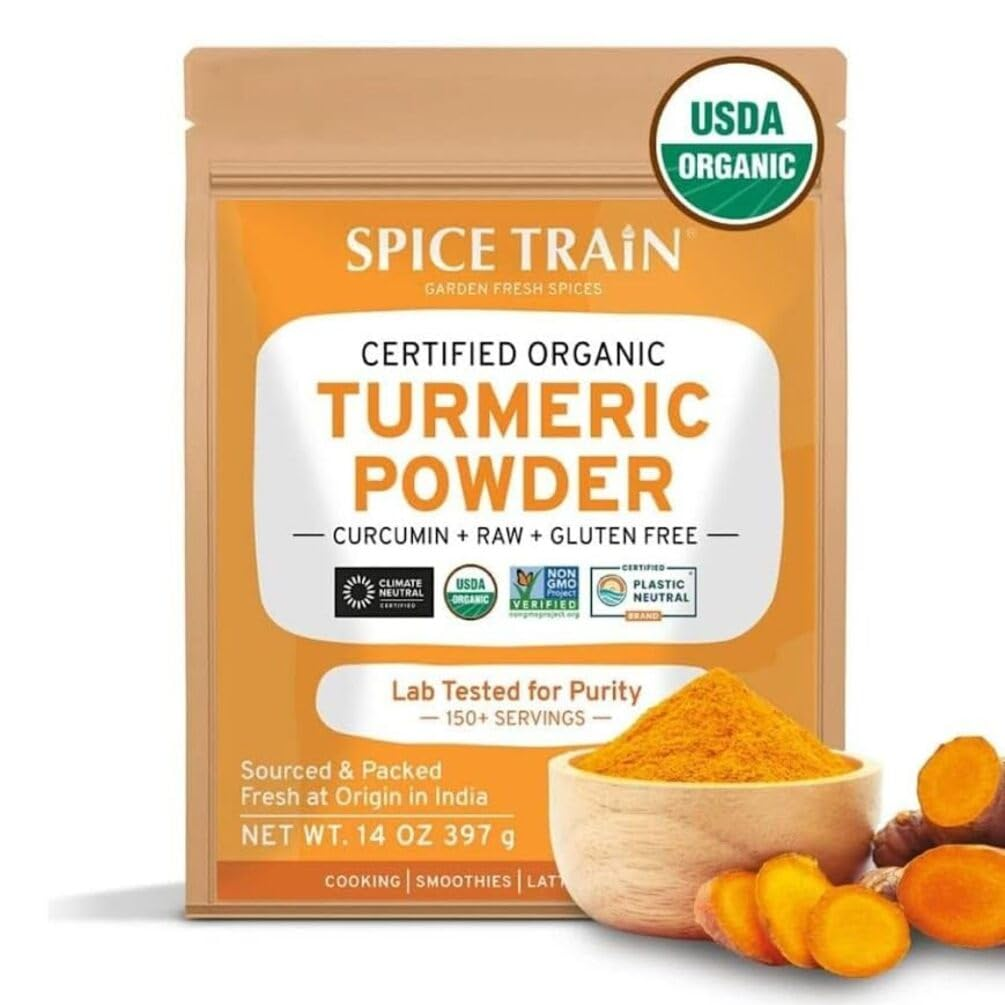 Organic Turmeric Powder with Curcumin 14oz | Lab Tested for Heavy Metals | USDA Certified
