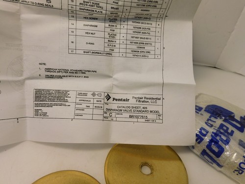 PENTAIR 1070120 REPAIR KIT 425 SERIES REV M MISSING SHAFT - Bild 4 von 4