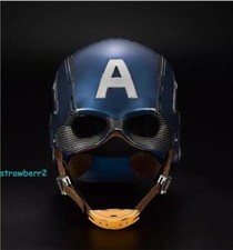 US Stock Captain America 1:1 Helmet Cosplay Prop PVC Face Mask Halloween Replica
