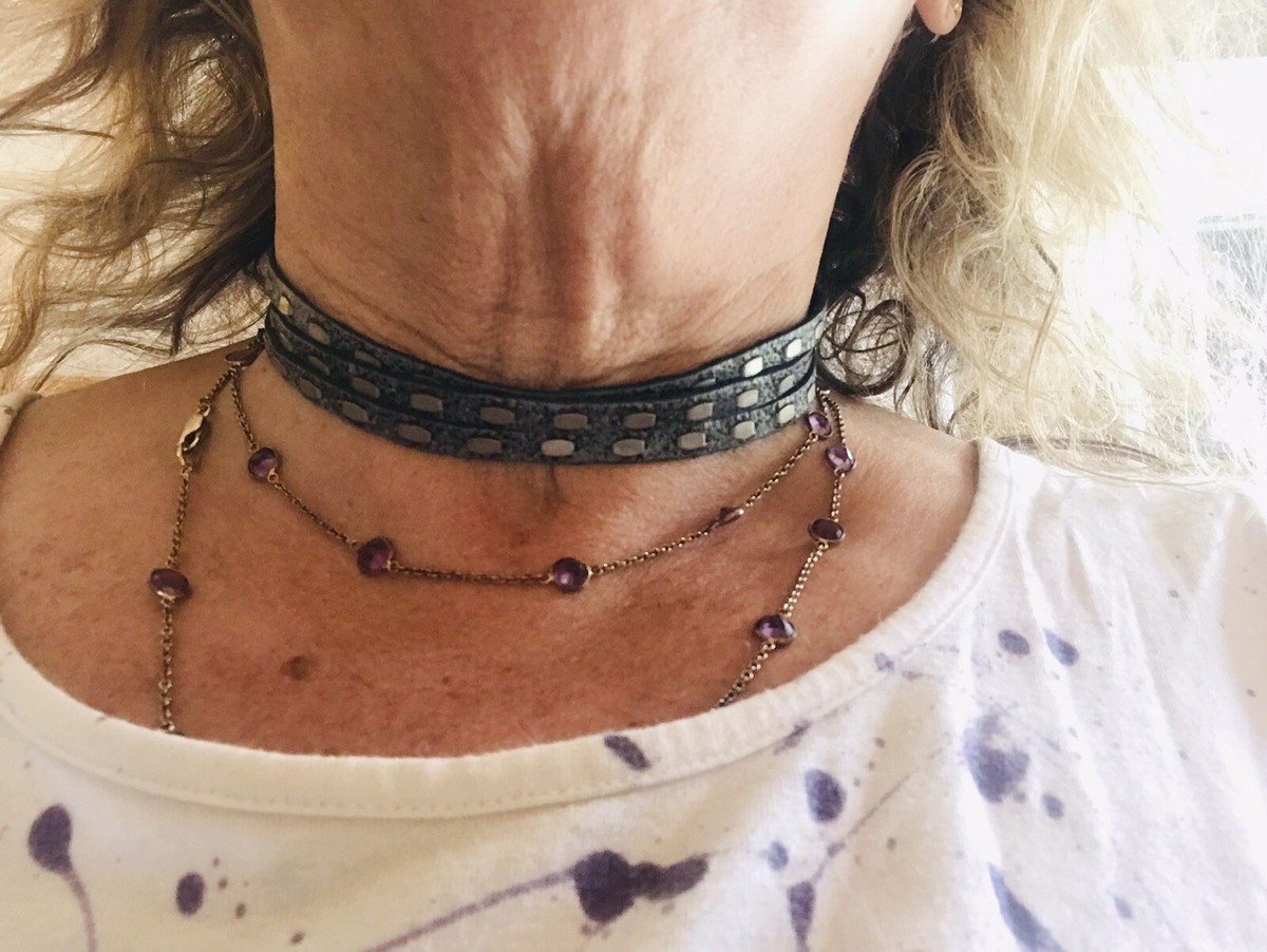 ネックレス・ペンダント [FRECKLE] punching leather choker ネックレス・ペンダント [FRECKLE] punching leather choker