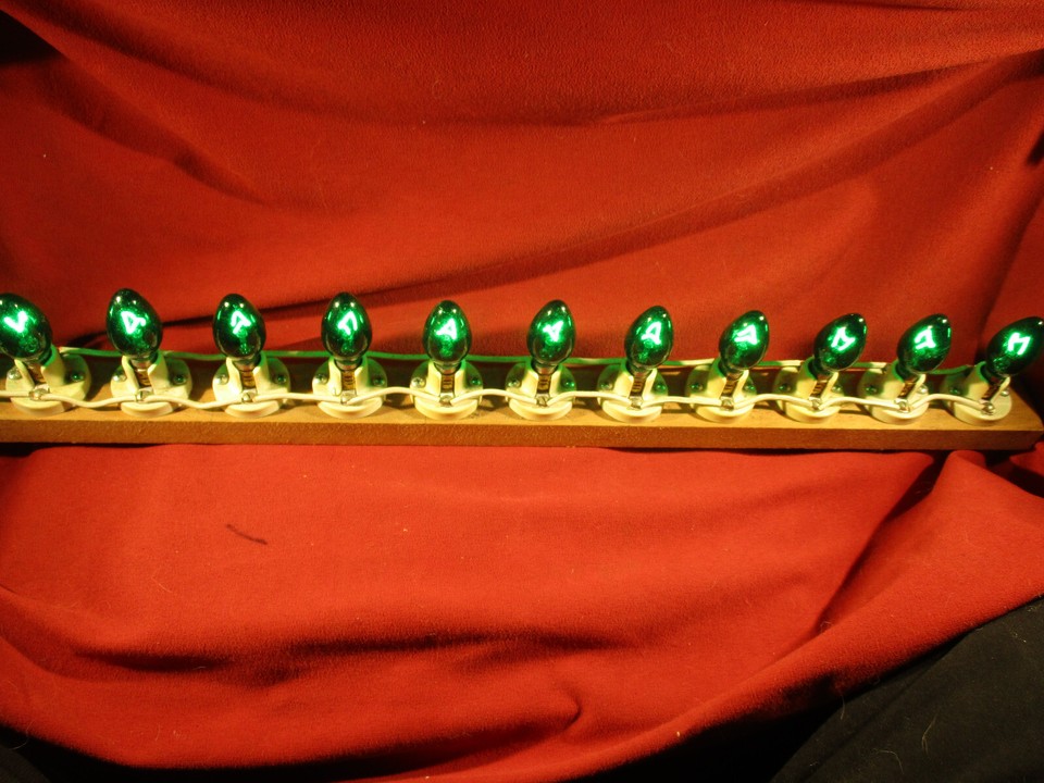 C7 Christmas Light Bulbs Transparent Green Candelabra base Lot of 12 eBay