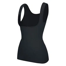 EUYZOU Women's Underbust Shapewear Tank Tops - Seamless Tummy  Black L
