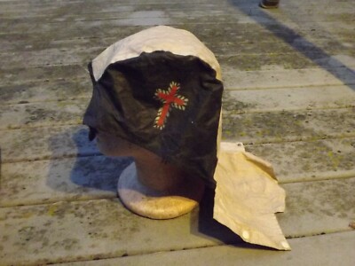 Antique Masonic Knights of Templar hat w/ 2 ostrich feather  display picture 1