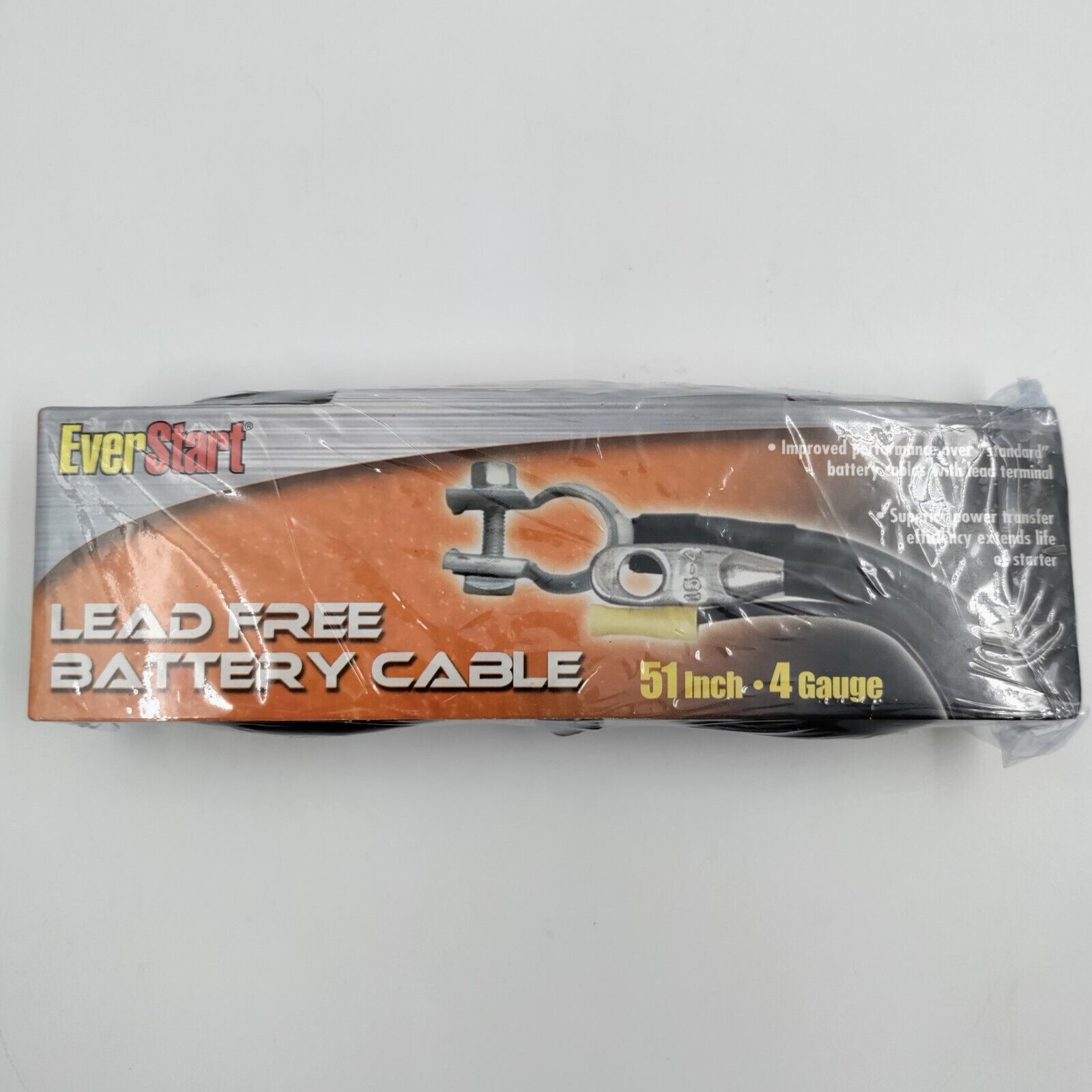 51" inch 4 Gauge Top Post Mount Black EVERSTART Battery Cable New in