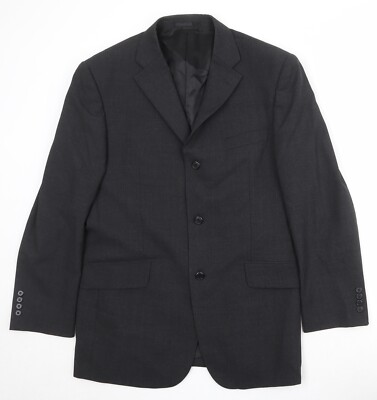 Charlton Grau Herren Grau Polyestermischung Anzugjacke Größe 42 Reg