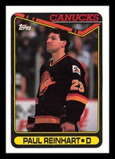 Paul Reinhart #293 1990-91 Topps Vancouver Canucks