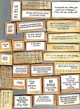 WORDS SAYINGS Rubber Stamps FREE SHIPPING after 1st