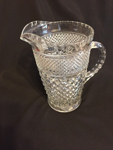 vintage anchor hocking wexford glass water iced tea pitcher