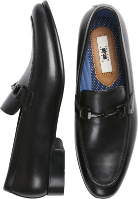Men s Joseph Abboud Moc Toe Bit Loafers Black Sz 7 MSRP $139 NIB