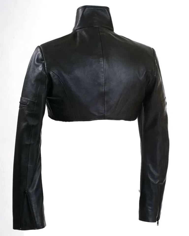 SWAMPGOD DRAGONCELLO CROPPED JACKET レザー Swampgod Black Dragoncello Cropped Leather Jacket Swampgod