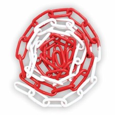 Red / White 6mm x 10m Epoxy Coated Steel Welded Barrier Chain (19358WB)