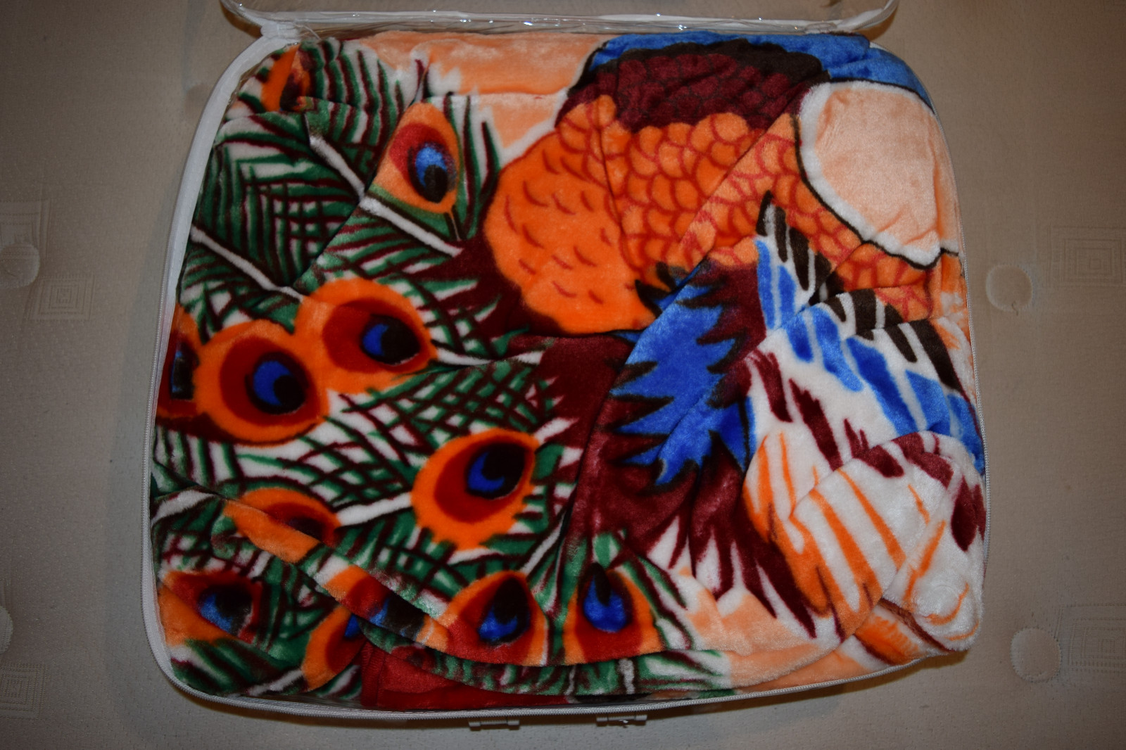 ☀️NEW 5 POUNDS SUPER SOFT QUEEN KOREAN MINK BLANKET Plush PEACOCK PEACOCKS eBay