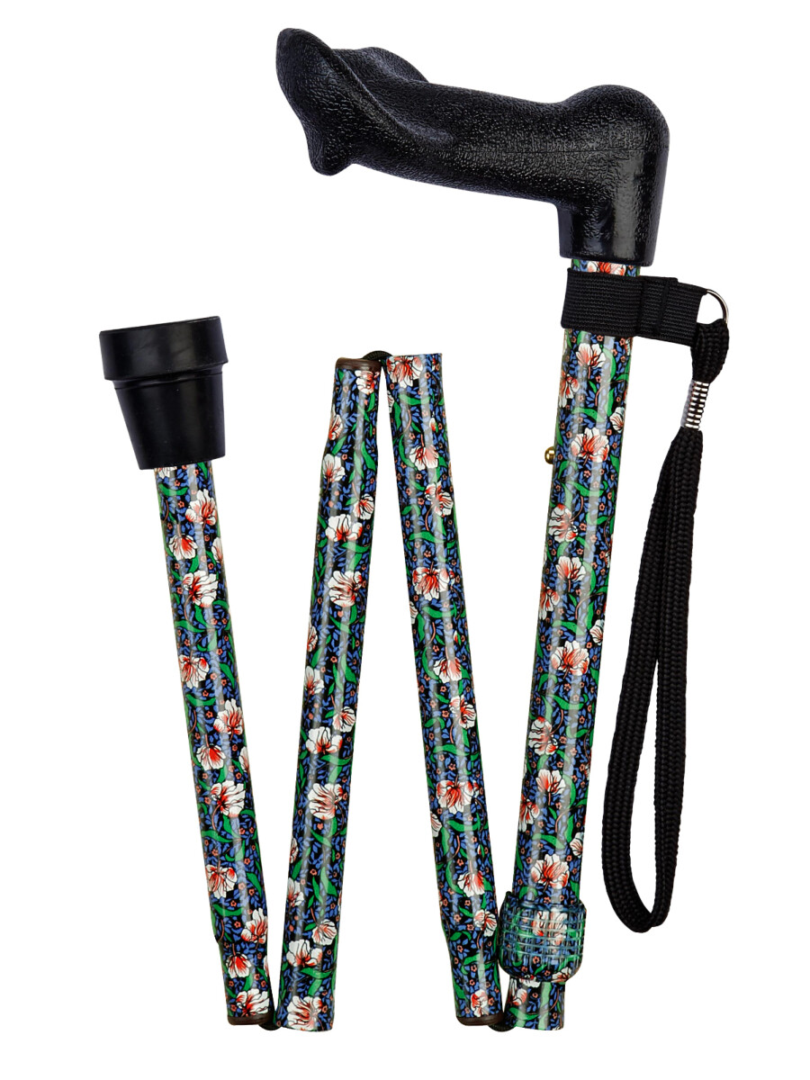Anatomical Right Handed Morris Pattern Folding Walking Stick Cane Mobility Aid
