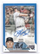 2023 Topps Chrome #RA-PB Peyton Burdick Rookie Autographs Blue #/150