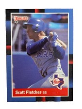 Excellent: Vintage 1988 Donruss Scott Fletcher Texas Rangers Trading Card