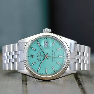 ROLEX 掛時計 ティファニーブルー ROLEX ティファニーブルー ターコイズ カラー ガレージ 掛け時計 送料