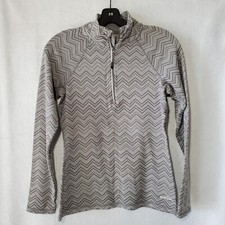 Eddie Bauer Sweatshirt 1/4 Zip Women's Small Grey Pullover Casual Long-Sleeve