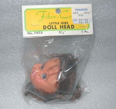 Fibre Craft Little Girl Doll Head  #7475 Vintage