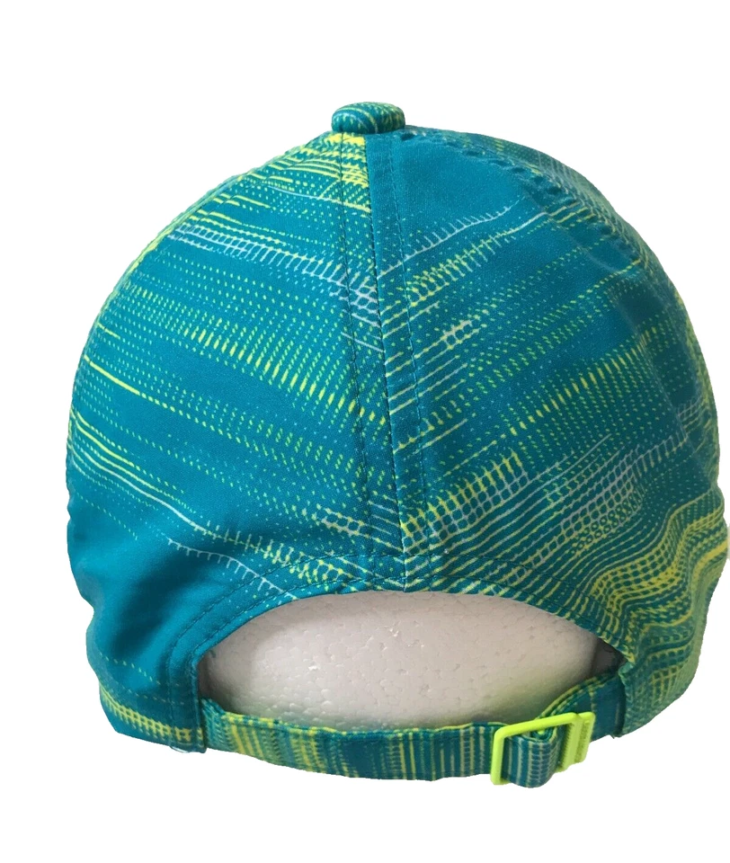 Youth Green Yellow Tie Die Under Armour Logo Strap Back Baseball Cap Hat - Image 3 of 4