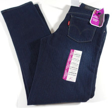 Levis Slim Fit Straight Leg Denim Jeans Size Girls Size 12 Stretch Blackbird