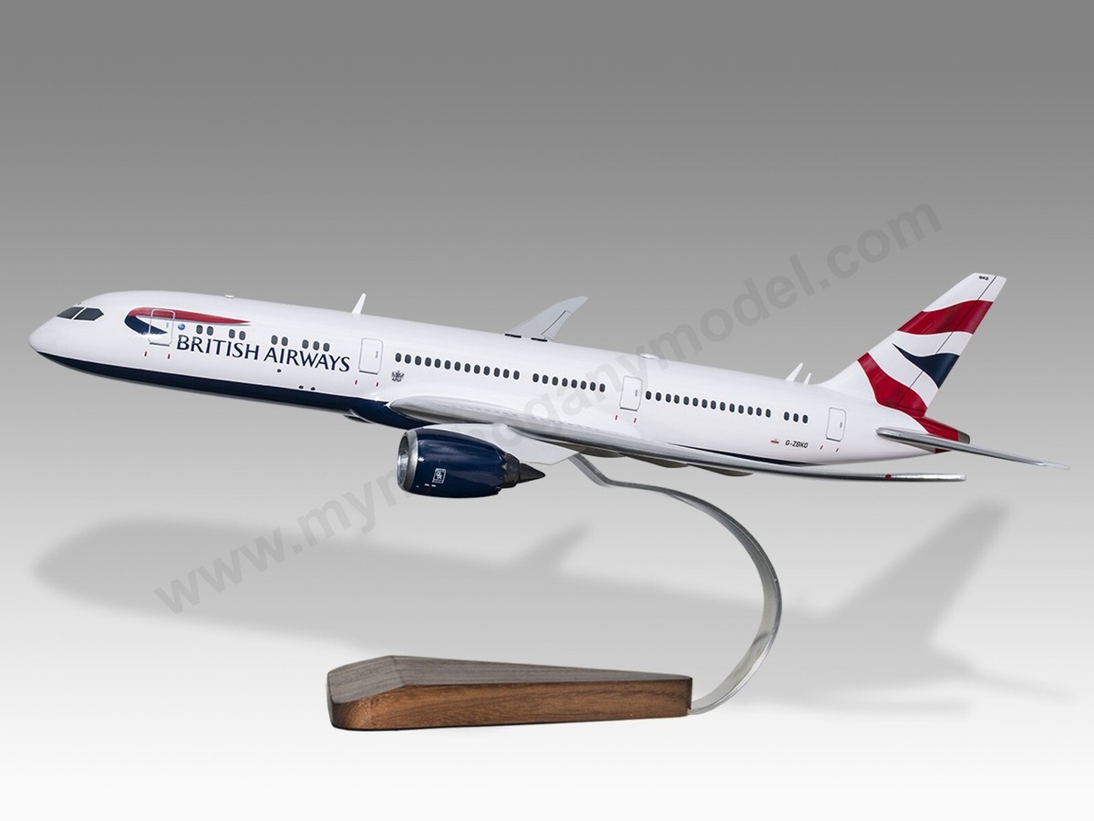Boeing 787-9 Dreamliner British Airways Desk Wood Airplane