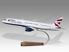 Boeing 787-9 Dreamliner British Airways Desk Wood Airplane New Model Large 1/144