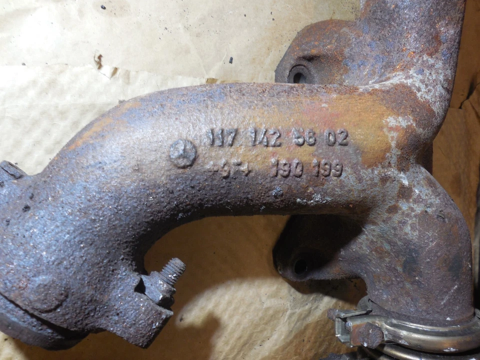 Colector escape motor izquierdo 1171425602 86-89 mercedes-benz r107 560sl egr Foto 4 de 4