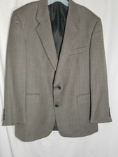 Evan Picone Man's Herringbone Blazer 42R Tan/Gray