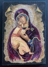 Virgin Mary and Baby Jesus • Mixed Media - One of a Kind
